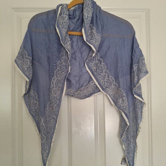 Lucky Brand viscose blue  scarf - Picture 1 of 7